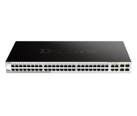 D-Link DGS-1210-48 52-port Gigabit Smart Switch, 48x GbE, 4x RJ45/SFP, fanless EDF_385524