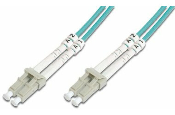 DIGITUS Fiber Optic Patch Cord LC na LC Multimode 50 125 µ / OM3 / Duplex / 20m (4016032310112)