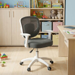 Dětská židle, výškově nastavitelná, šedá síťovina, KA-K1062 GREY