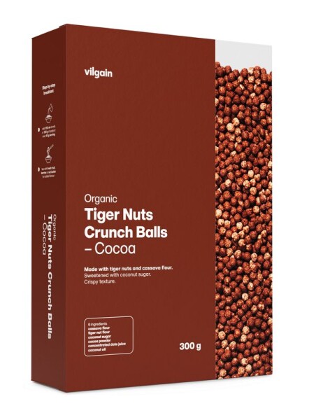 Vilgain Tiger Nuts Crunch Balls BIO – kakao 300 g