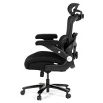 Kancelářská židle, houpací mechanismus, černá látka, KA-N1313 BK