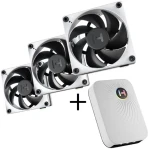 Hyte FP12 THICC FAN 3ks + Nexus Portal NP50 černo-bílá / 120mm / 47.3 dB @ 3000 RPM / 105.8 CFM / 4-Pin PWM (FAN-HYTE-FP12-BW-3NP)