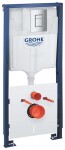 GROHE - Solido Set předstěnové instalace, klozetu a sedátka Euro Ceramic, softclose, tlačítko Even, chrom SANI15BB1104