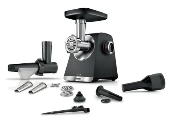 Bosch Serie 6 MFWS650B černá, stříbrná / Elektrický mlýnek na maso / 500 W / 3,5 kg/min / 2 rychlosti (MFWS650B)