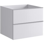 CERANO - Koupelnová skříňka pod umyvadlo s úchytkou Velora - bílá matná, chromová úchytka - 69x53x46,5 CER-665005