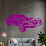 Samolepka Automobil Ford Mustang Barva: žlutá, Velikost: 100 x 47 cm