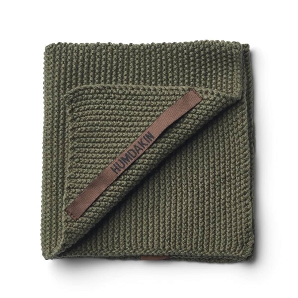 Humdakin Pletený hadřík z organické bavlny Evergreen, zelená barva, textil