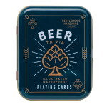 GENTLEMEN'S HARDWARE Hrací karty Beer Trivia, modrá barva, černá barva, kov, plast