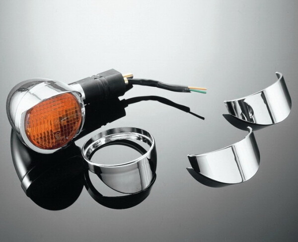 Highway Hawk Štítky na originální blinkry pro motocykly Suzuki Vl1500/Vl800/M800/C800/Vz1600 (2ks) - Chrom