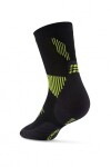 CEP dámské běžecké kompresní vysoké ponožky 5.0 - black/lime Velikost: II (Vel. chodidla 34-37)
