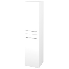 Dřevojas - Vysoká skříň s košem na prádlo DOS SVD2K 35 - M01 Bílá mat / Úchytka T02 / M01 Bílá mat / Levé 210670B