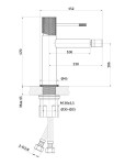 CERSANIT - Bidetová baterie stojánková ZEN, měď broušená S951-799