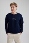 DEFACTO Regular Fit Crew Neck Printed Sweatshirt