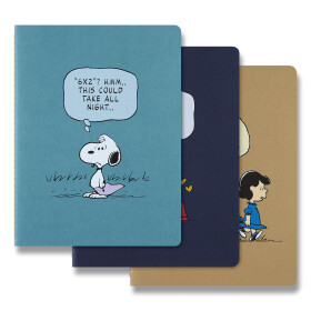 Sešit Moleskine Peanuts - XL, linkované, 3 ks, limitovaná edice