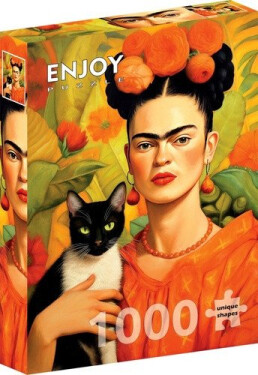 Puzzle Frida Kahlo s kočkou 1000 dílků