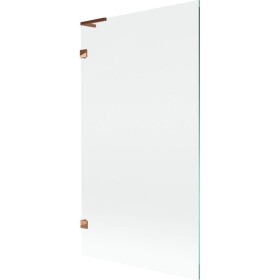 MEXEN/S - Lunar L vanová zástěna FIX 100 x 150, transparent, růžové zlato 897L-100-000-60-00