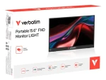 15,6" Verbatim Portable Monitor Light černá / Přenosný monitor / IPS / FHD 1920 x 1080 / 250 cd/m2 / AMD FreeSync (32401)