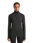 ICEBREAKER Wmns Merino 260 Tech Vertex LS Half Zip AlpGeo, Black/Snow/J (vzorek) velikost: S