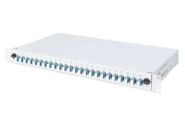 Digitus Optický spojovací box 12x LC OM4 šedá / Spojovací box / 1U / Ocelová konstrukce (DN-96331-4)