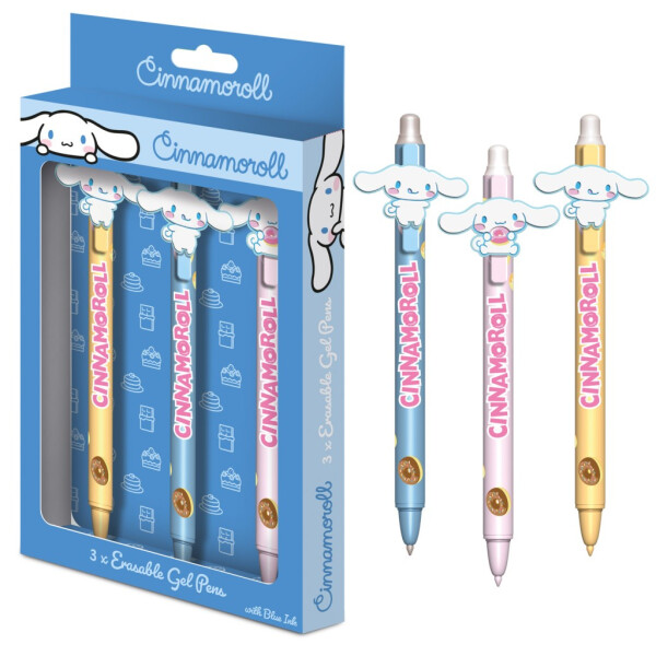 Cinnamoroll set gumovacích gelových per, 3 ks - EPEE