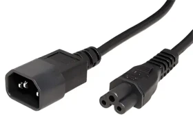 OEM napájecí kabel IEC320/C14 - C5 (trojlístek) černý / Napájecí kabel / 1,8 m (19.99.1119)
