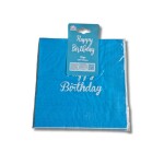 Dortisimo Ubrousky modré s nápisem Happy Birthday (10 ks)
