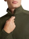 Pánské merino triko dlouhý rukáv, 1/2 zip ICEBREAKER Mens 200 Oasis LS Half Zip, Dark Loden velikost: L