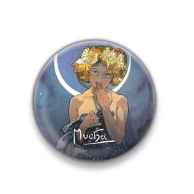 Magnet Alfons Mucha Luna, kulatý, cm