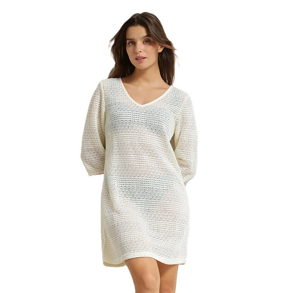Dámské plážové šaty DDEPS SHELL DRESS - DIM smetanová 38