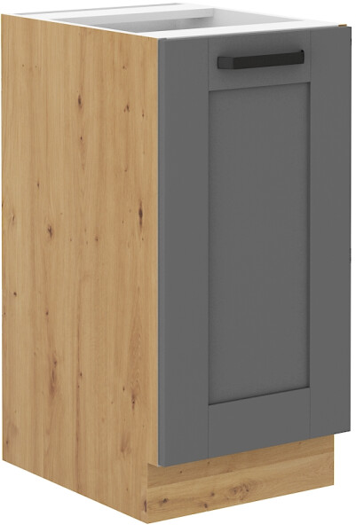 Spodní skříňka Luna 40 D 1F BB Barva korpusu: Dub artisan, Barva dvířek: Dust Grey