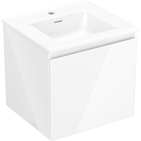 MEXEN/S - Orio koupelnová skříňka 50 cm s umyvadlem Otis, 1 šuplík, bílá lesk 91A10-05047-1-BF00-W18M00