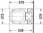 DURAVIT - ME by Starck Závěsné WC Rimless pro bidetové sedátko Sensowash, HygieneGlaze, bílá 2529592000