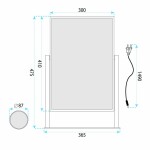 REA - Zrcadlo LED LUMI L.Gold 30x40cm HOM-01802