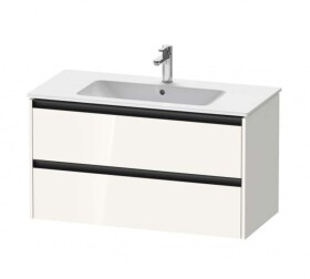 DURAVIT - Ketho.2 Umyvadlová skříňka 55x101x48 cm, 2 zásuvky, lesklá bílá K25264022220000