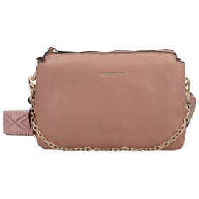 Stylová dámská koženková crossbody kabelka Ebbas, starorůžová