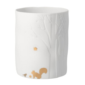 Räder Porcelánový svícen Squirrel, bílá barva, porcelán