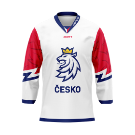 Dres CCM Český Hokej ČESKO - bílý vyšívaný Velikost: XL