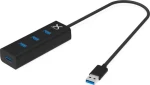 KRUX USB hub černá / USB rozbočovač / 4x USB-A 3.0 (KRX0050)
