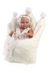 Llorens 73814 NEW BORN HOLČIČKA - realistická panenka miminko s celovinylovým tělem - 40 cm