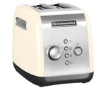 KitchenAid 5KMT221EAC topinkovač, 2 otvory, celokovový, 7 stupňů, udržování teploty, jednostranné opékání, krémový