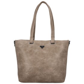 Stylová dámská koženková kabelka na rameno Mileta, khaki