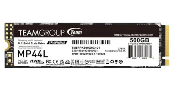 TeamGroup MP44L 500GB / SSD / M.2 2280 / PCIe Gen4 x4 NVMe (TM8FPK500G0C101)