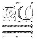 KLUDI - Příslušenství Prodloužení, chrom 7598105-00