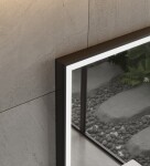 Erga Samira, LED zrcadlo 60x80cm v černém rámu, 2185 lm, 3 barvy světla, přední/zadní osvětlení, ERG-V01-SAMIRA-6080-BK