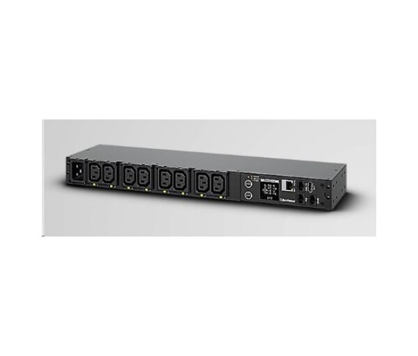 CyberPower Rack PDU, Switched & Metered, 1U, 16A, (8)C13, IEC-320 C20