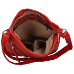 Trendy dámská koženková crossbody kabelka Skyler, červená