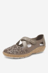 Polobotky Rieker 44856-64 Přírodní kůže (useň) - Lícová
