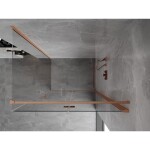 MEXEN/S - Mist-F sprchový kout skládací dveře pravá 110 x 120, transparent, měď kartáčovaná 8A6T-110-120-65-00-P
