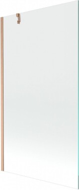 MEXEN/S - Next vanová zástěna FIX 100 x 150, transparent, měď kartáčovaná 895-100-000-00-00-65