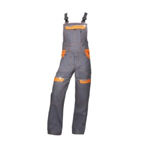 Montérkové kalhoty COOL TREND H8423 s laclem prodloužené 194 cm šedo-oranžová 58 šedo-oranžové